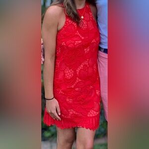 Lovers + Friends Caspian Shift Dress Coral Size Small NWOT